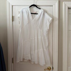 Mauve (Anthro brand) XL white dress
